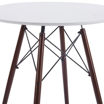 Vilgot runt matbord med bruna ben - Ø80 cm - Vit/Brun - Products - Möbler - Bord & matgrupp - Matbord & köksbord