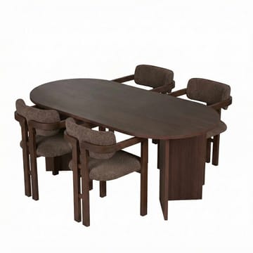 Vintar Matbord- och stolset 180x75x90 cm 5 delar - Milano Valnöt, Mörk valnöt, Brun - Products - Möbler - Bord & matgrupp - Matgrupp