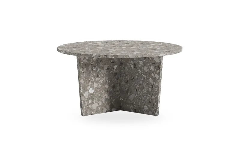 Wedge Runt Soffbord Sten 80 cm - Grå - Products - Möbler - Bord & matgrupp - Soffbord