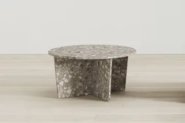 Wedge Runt Soffbord Sten 80 cm - Grå - Products - Möbler - Bord & matgrupp - Soffbord