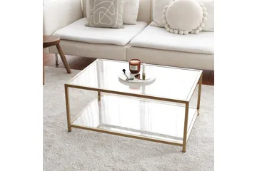 Wickaren Soffbord 90 cm - Guld/Glas - Products - Möbler - Bord & matgrupp - Soffbord