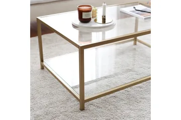 Wickaren Soffbord 90 cm - Guld/Glas - Products - Möbler - Bord & matgrupp - Soffbord