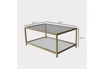 Wickaren Soffbord 90 cm - Guld/Glas - Products - Möbler - Bord & matgrupp - Soffbord