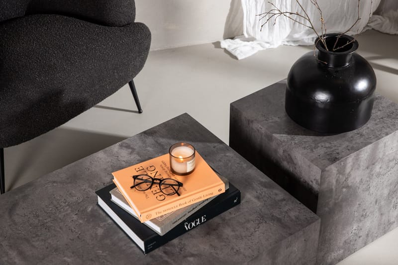 York High Travertin Soffbord 80 cm - Mörkgrå - Products - Möbler - Bord & matgrupp - Soffbord