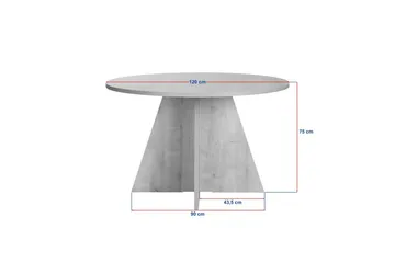 Zalen Matbord 120 cm - Brun - Products - Möbler - Bord & matgrupp - Matbord & köksbord
