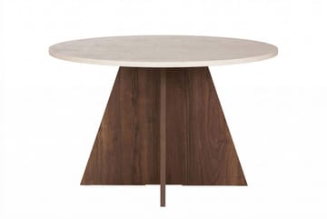 Zalen Matbord 120x75x120 cm - Travertine Walnut - Products - Möbler - Bord & matgrupp - Matbord & köksbord