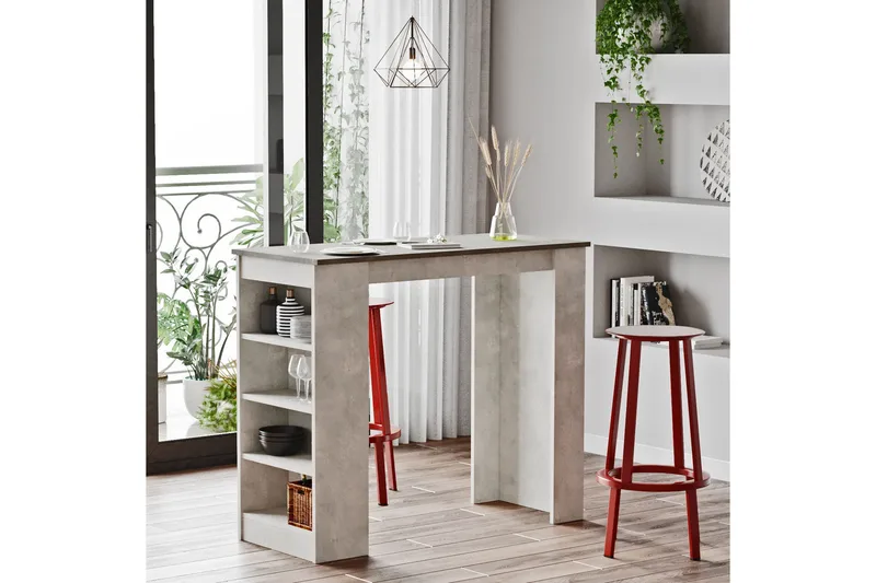 Zambasa Barbord 120 cm - Grå/Natur - Products - Möbler - Bord & matgrupp - Barbord & ståbord