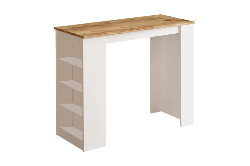 Zambasa Barbord 120 cm, Natur/Vit