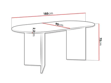 Zyleron Matbord oval 185 cm - Ljusbrun - Products - Möbler - Bord & matgrupp - Matbord & köksbord