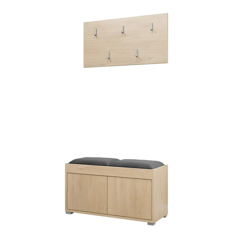 Agawal Hallmöbelset - Brun - Products - Möbler - Hallmöbler - Möbelset för hall & entre