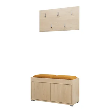 Agawal Hallmöbelset - Brun - Products - Möbler - Hallmöbler - Möbelset för hall & entre