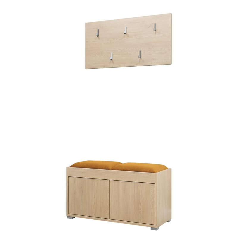 Agawal Hallmöbelset - Brun - Products - Möbler - Hallmöbler - Möbelset för hall & entre