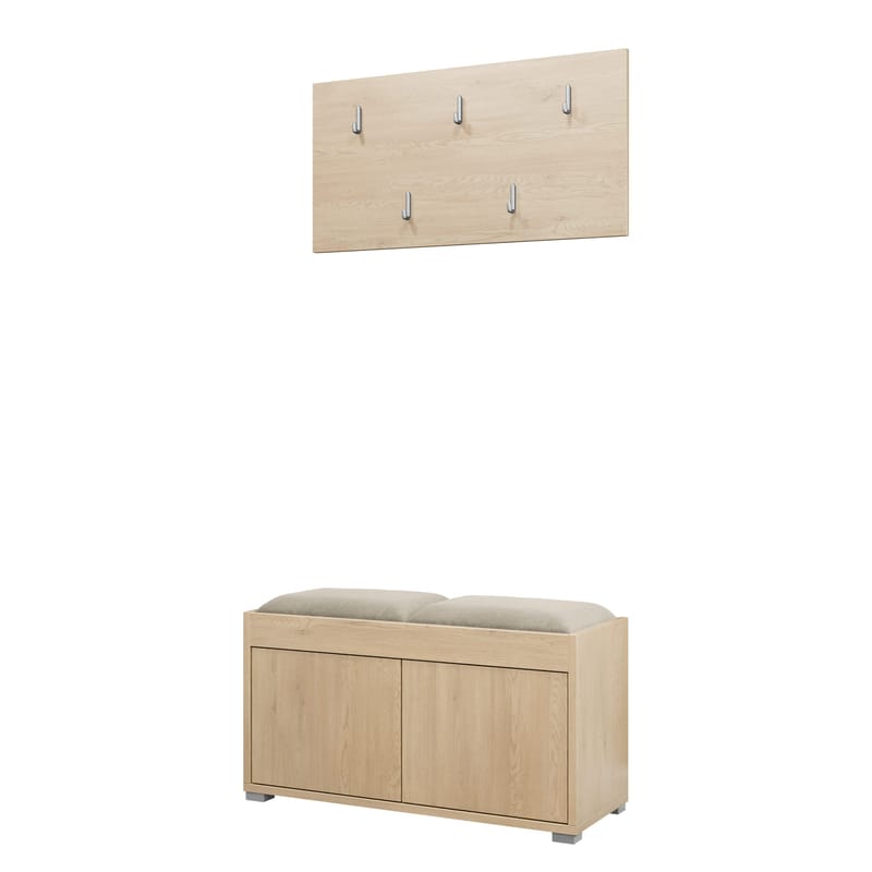 Agawal Hallmöbelset - Brun - Products - Möbler - Hallmöbler - Möbelset för hall & entre