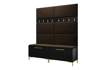 Dunvegan Hallmöbelset 168x46 cm - Svart - Products - Möbler - Hallmöbler - Möbelset för hall & entre