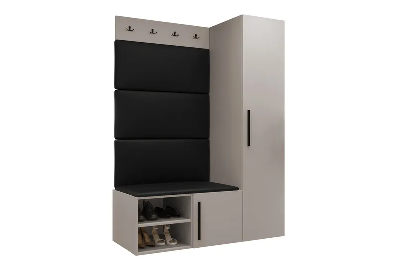 Farosa Hallmöbelset - Beige/Grå - Products - Möbler - Hallmöbler - Möbelset för hall & entre