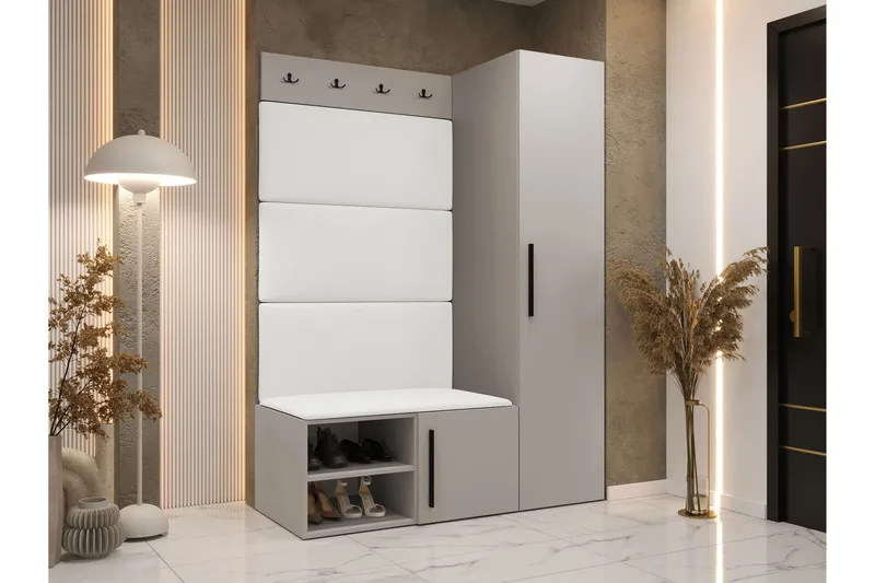 Farosa Hallmöbelset - Svart/Brun - Products - Möbler - Hallmöbler - Möbelset för hall & entre