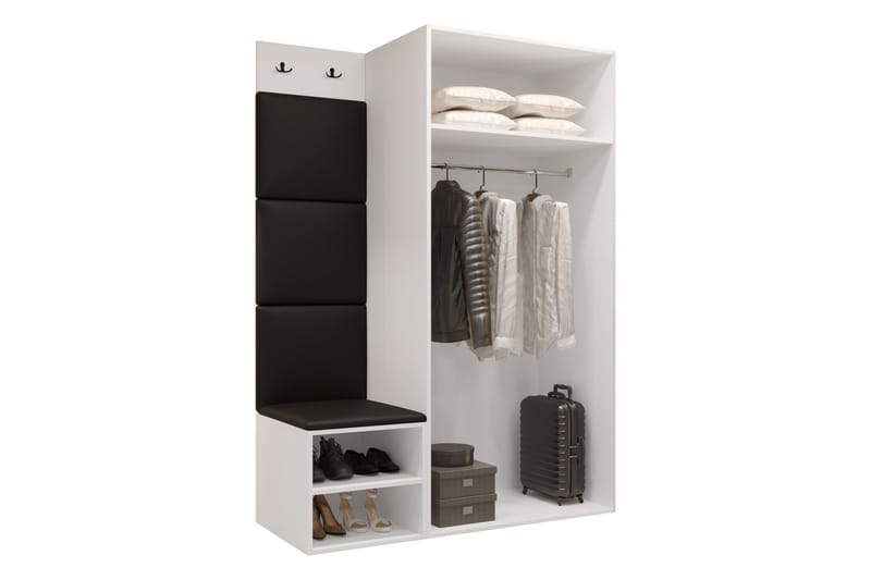 Farosa Hallmöbelset - Vit/Svart - Products - Möbler - Hallmöbler - Möbelset för hall & entre