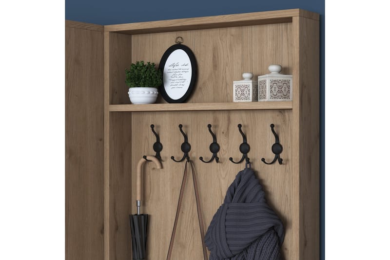 Hooda Hallmöbelset Brun/Vit - Hanah Home - Products - Möbler - Hallmöbler - Möbelset för hall & entre