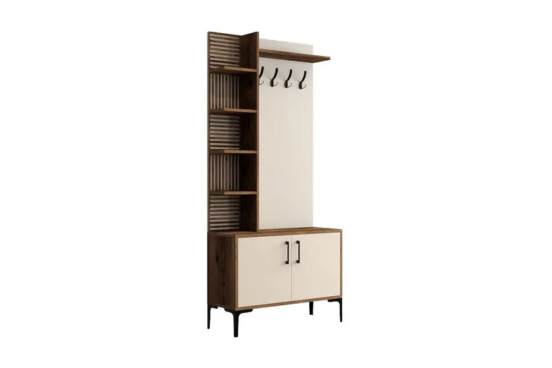 Schmida Hallmöbelset 90 cm, Mörkbrun/Beige