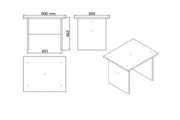 Benich Möbelset Kontor - Teak/Antracit - Products - Möbler - Kontorsmöbler - Möbelset för kontor