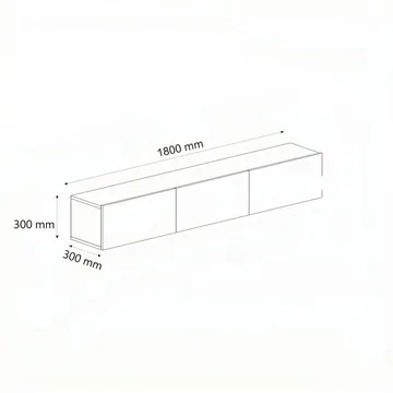 Adilen TV-bänk 180x30x30 cm - Travertin - Products - Möbler - TV- & Mediamöbler - TV bänk & mediabänk
