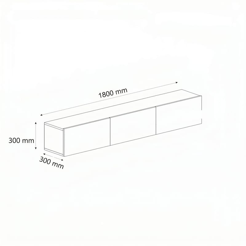 Adilen TV-bänk 180x30x30 cm - Travertin - Products - Möbler - TV- & Mediamöbler - TV bänk & mediabänk