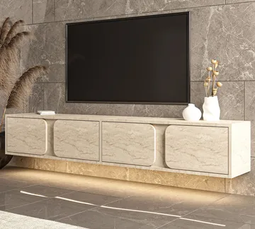 Adilen TV-bänk 180x30x30 cm - Travertin - Products - Möbler - TV- & Mediamöbler - TV bänk & mediabänk