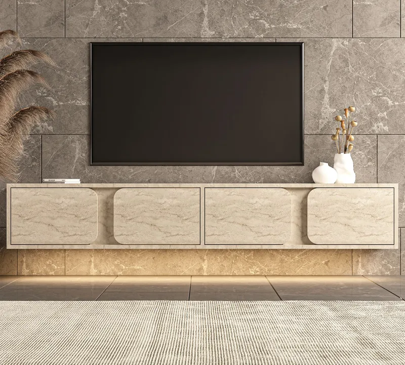 Adilen TV-bänk 180x30x30 cm - Travertin - Products - Möbler - TV- & Mediamöbler - TV bänk & mediabänk