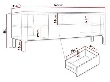 Aggarwal Tv-Bänk 160 cm - Products - Möbler - TV- & Mediamöbler - TV bänk & mediabänk