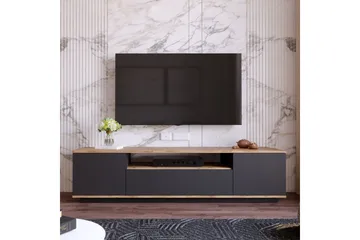 Anari Tv-bänk 180 cm med Hylla - Antracit/Natur - Products - Möbler - TV- & Mediamöbler - TV bänk & mediabänk