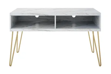 Athena Tv-bänk 107x50 cm Vit/Marmormönster - Novogratz - Products - Möbler - TV- & Mediamöbler - TV bänk & mediabänk