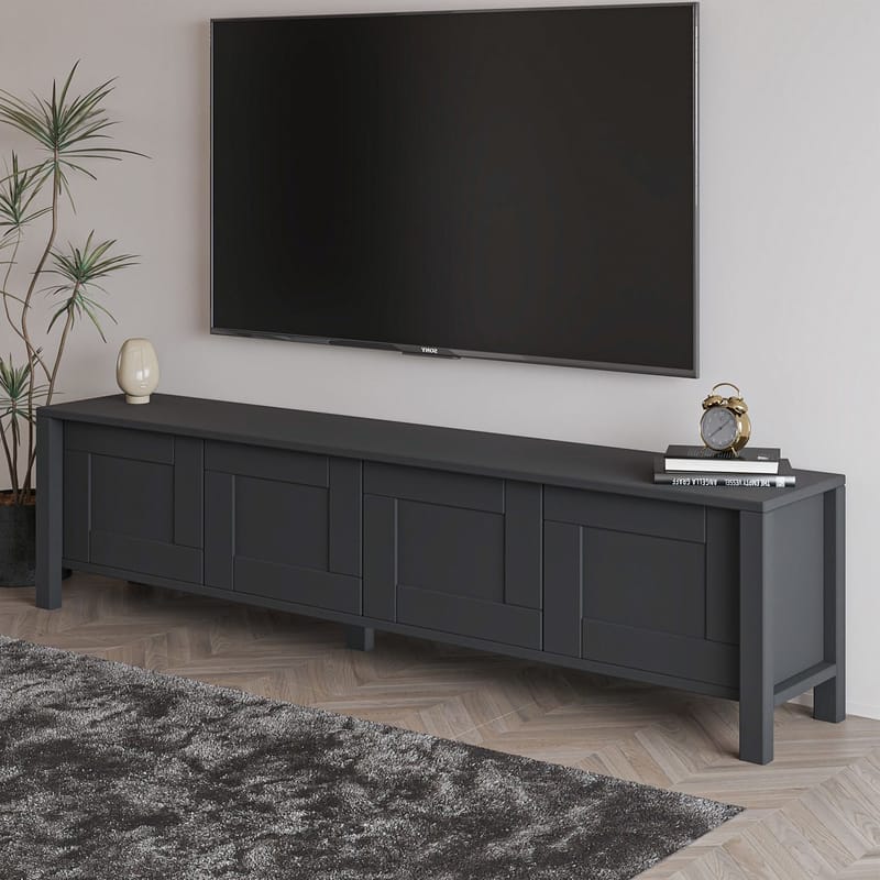 Belor TV-bänk 160x45x35 cm - Antracit - Products - Möbler - TV- & Mediamöbler - TV bänk & mediabänk