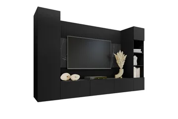 Bernice Tv-skåp 260x38 cm - Svart - Products - Möbler - TV- & Mediamöbler - TV-möbelset
