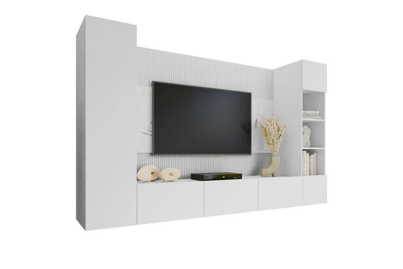 Bernice Tv-skåp 260x38 cm - Vit - Products - Möbler - TV- & Mediamöbler - TV-möbelset