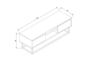 Bondhyttan TV-bänk 140 cm - Ek - Products - Möbler - TV- & Mediamöbler - TV bänk & mediabänk