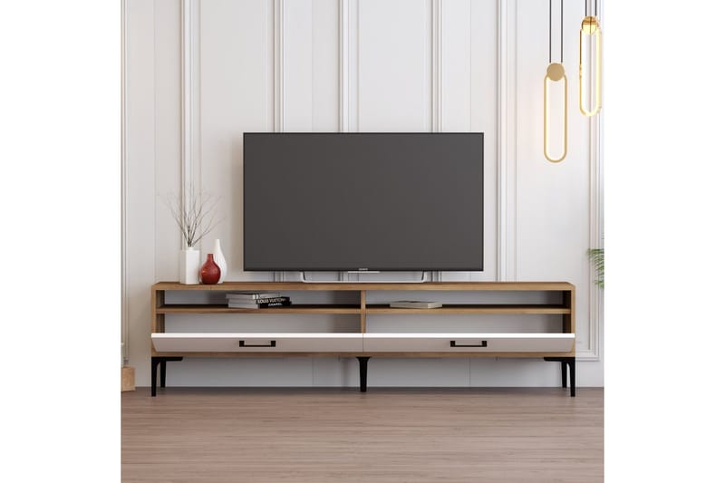 Brutorp Tv-bänk 180 cm - Valnöt/Vit - Products - Möbler - TV- & Mediamöbler - TV bänk & mediabänk