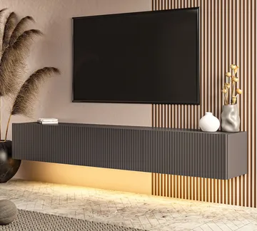 Bruveri TV-bänk 180x28,6x31,4 cm - Antracit - Products - Möbler - TV- & Mediamöbler - TV bänk & mediabänk