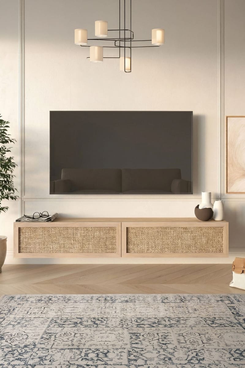 Canto TV-bänk 180x29,6x29,8 cm - Ek - Products - Möbler - TV- & Mediamöbler - TV bänk & mediabänk