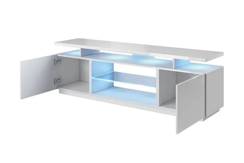 Ceasar TV-bänk 180 cm med LED - Svart - Products - Möbler - TV- & Mediamöbler - TV bänk & mediabänk