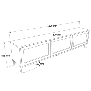 Dune TV-bänk 180x45,6x32 cm - Ek - Products - Möbler - TV- & Mediamöbler - TV bänk & mediabänk