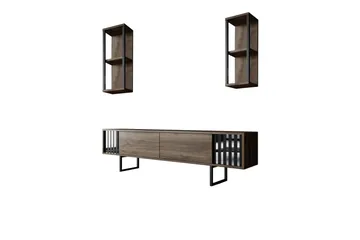 Erdem Tv-bänk 180 cm - Valnöt/Svart - Products - Möbler - TV- & Mediamöbler - TV bänk & mediabänk