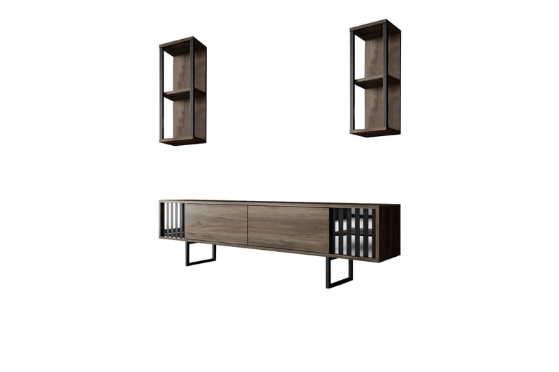 Erdem Tv-bänk 180 cm - Valnöt/Svart - Products - Möbler - TV- & Mediamöbler - TV bänk & mediabänk