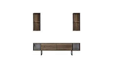 Erdem Tv-bänk 180 cm - Valnöt/Svart - Products - Möbler - TV- & Mediamöbler - TV bänk & mediabänk