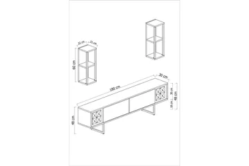 Erdem Tv-bänk 180 cm - Valnöt/Svart - Products - Möbler - TV- & Mediamöbler - TV bänk & mediabänk