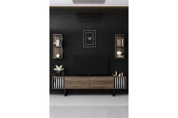 Erdem Tv-bänk 180 cm - Valnöt/Svart - Products - Möbler - TV- & Mediamöbler - TV bänk & mediabänk