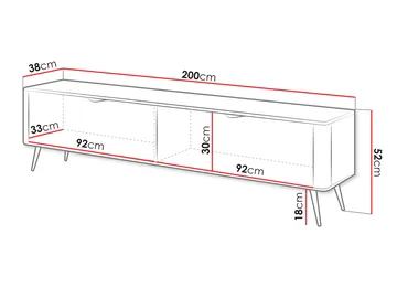 Forba Tv-bänk 200 cm - vit - Products - Möbler - TV- & Mediamöbler - TV bänk & mediabänk