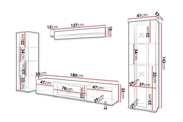 Gamal Tv-möbelset - Rosa - Products - Möbler - TV- & Mediamöbler - TV-möbelset