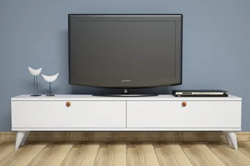 Gersby TV-Bänk 160 cm - Vit - Products - Möbler - TV- & Mediamöbler - TV bänk & mediabänk