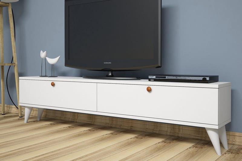 Gersby TV-Bänk 160 cm - Vit - Products - Möbler - TV- & Mediamöbler - TV bänk & mediabänk
