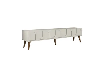 Hazim Tv-bänk 180 cm - Cream/Valnöt - Products - Möbler - TV- & Mediamöbler - TV bänk & mediabänk